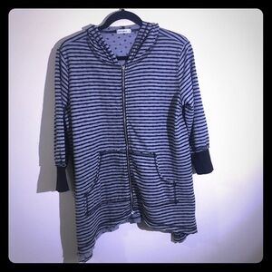 Grey and Black stripped hoody